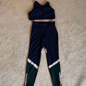 Old Navy Navy and Green Activewear Set